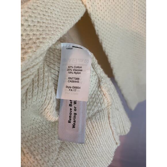 Madewell NWT XXS Oversize Cream/Beige Open Style Back Knit Sweater Lightweight - Picture 5 of 5